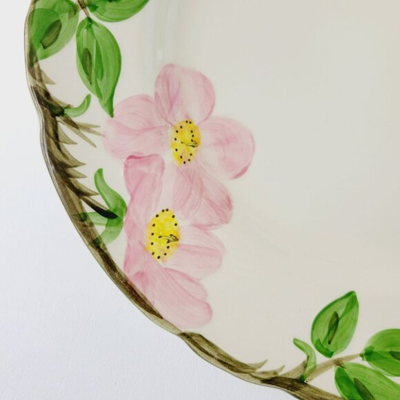 Franciscan Desert Rose DINNER Plate c.1977-79 Pink Floral Hand Painted Embossed - Picture 4 of 8